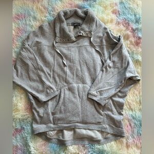 ALO Yoga Grey Sherpa Pullover Sweatshirt